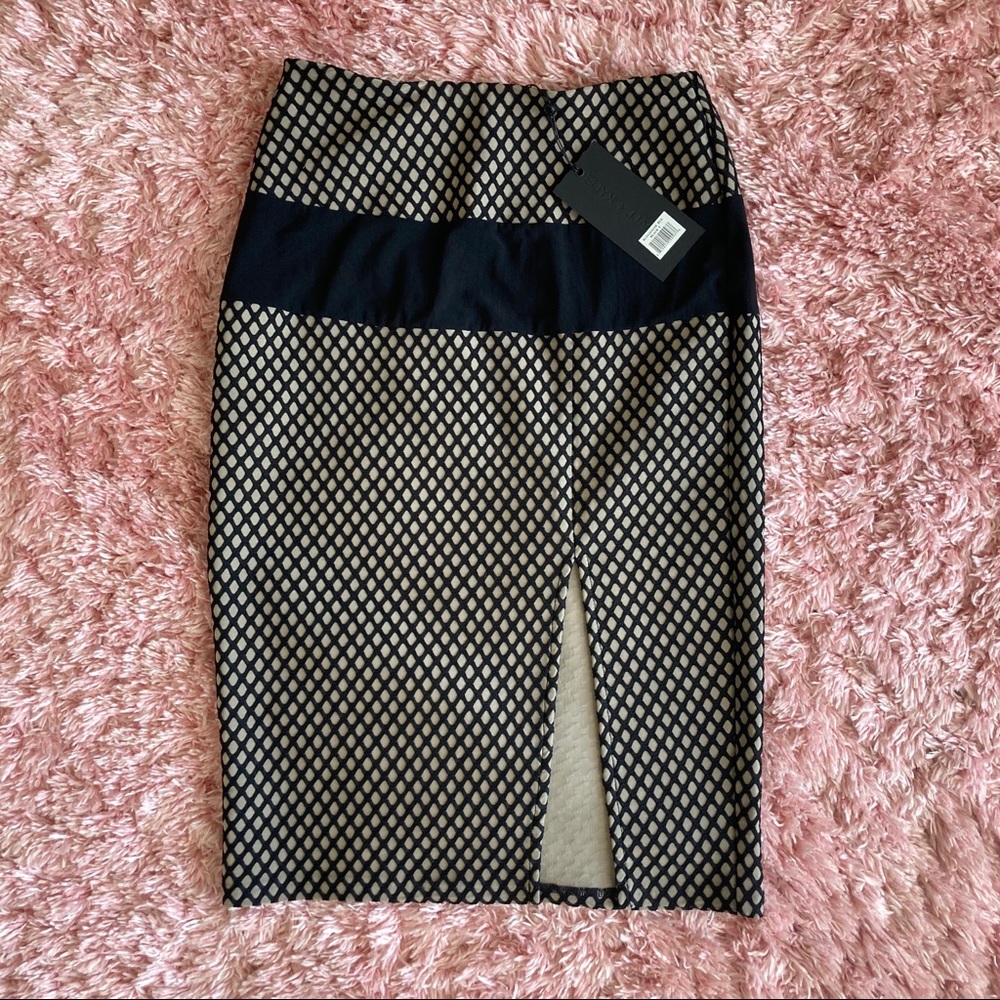 Kendall + Kylie black mesh pencil skirt SZ S NWT